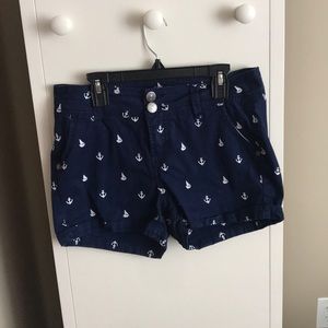 Sailboat and Anchor Navy Shorts
